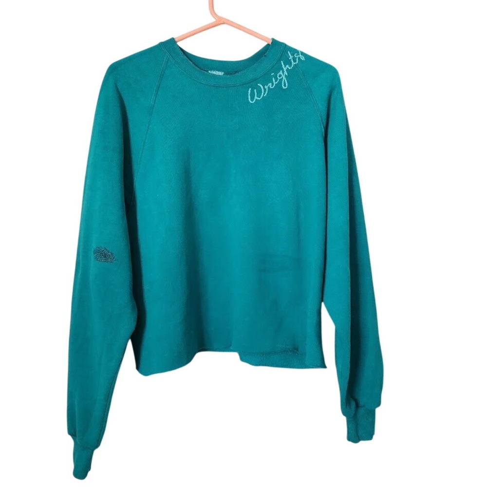 I STOLE‎ MY BOYFRIENDS SHIRT Wrightsville Crewneck Reworked Vintage teal M